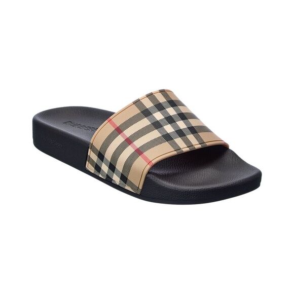 Burberry Furley Rubber Slide, Beige - Picture 1 of 5